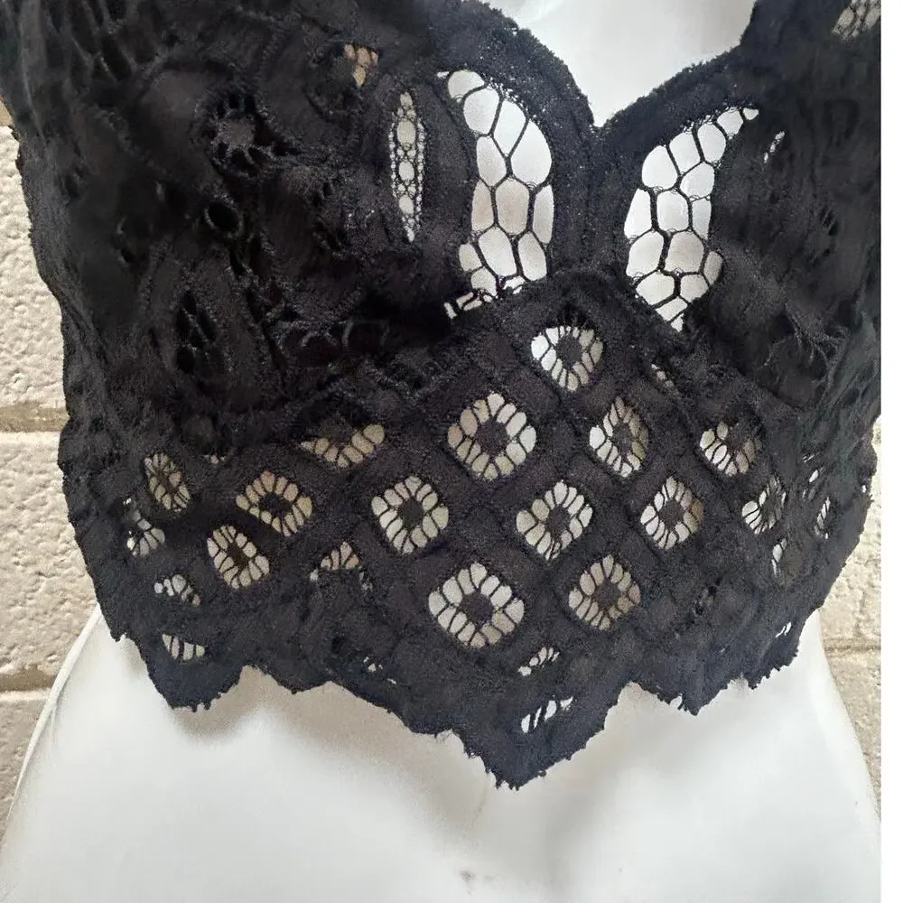 Free People Women's Adella Bralette Black size L - Picture 6 of 8